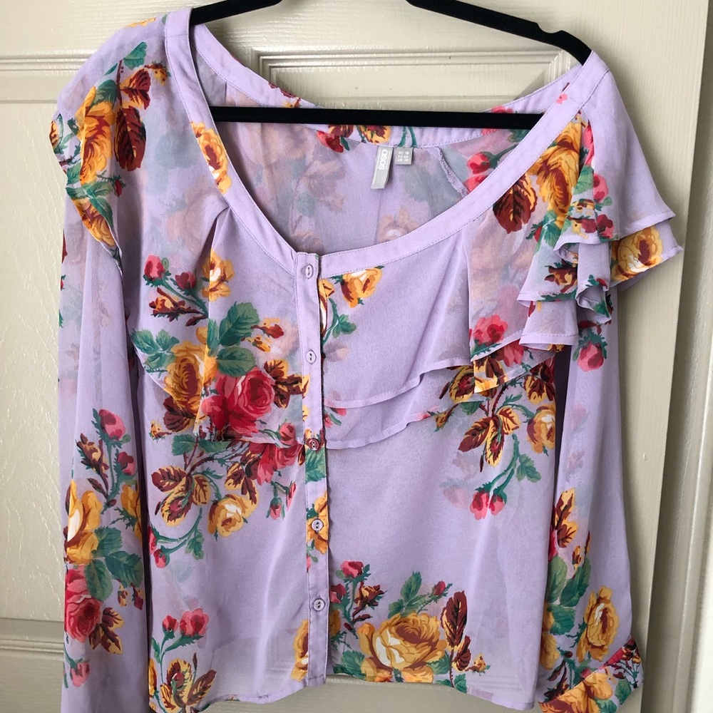 ASOS One shoulder floral top
